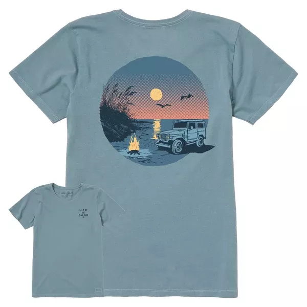 Women's Moonlit ATV Bonfire Short Sleeve Crusher Tee